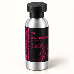 Motherland Origins - bloom hair oil angle