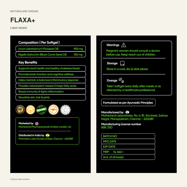 Motherland Origins - flaxa label